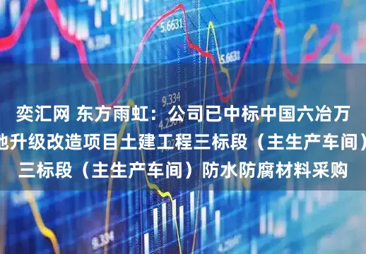 奕汇网 东方雨虹：公司已中标中国六冶万吨稀土冶炼分离异地升级改造项目土建工程三标段（主生产车间）防水防腐材料采购